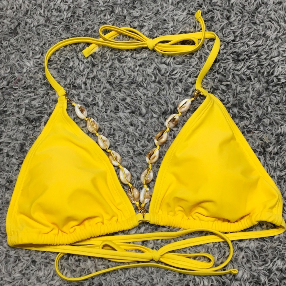 Wild Fable L 12-14 Removable Pads Triangle Bikini Top Removable Shell Trim